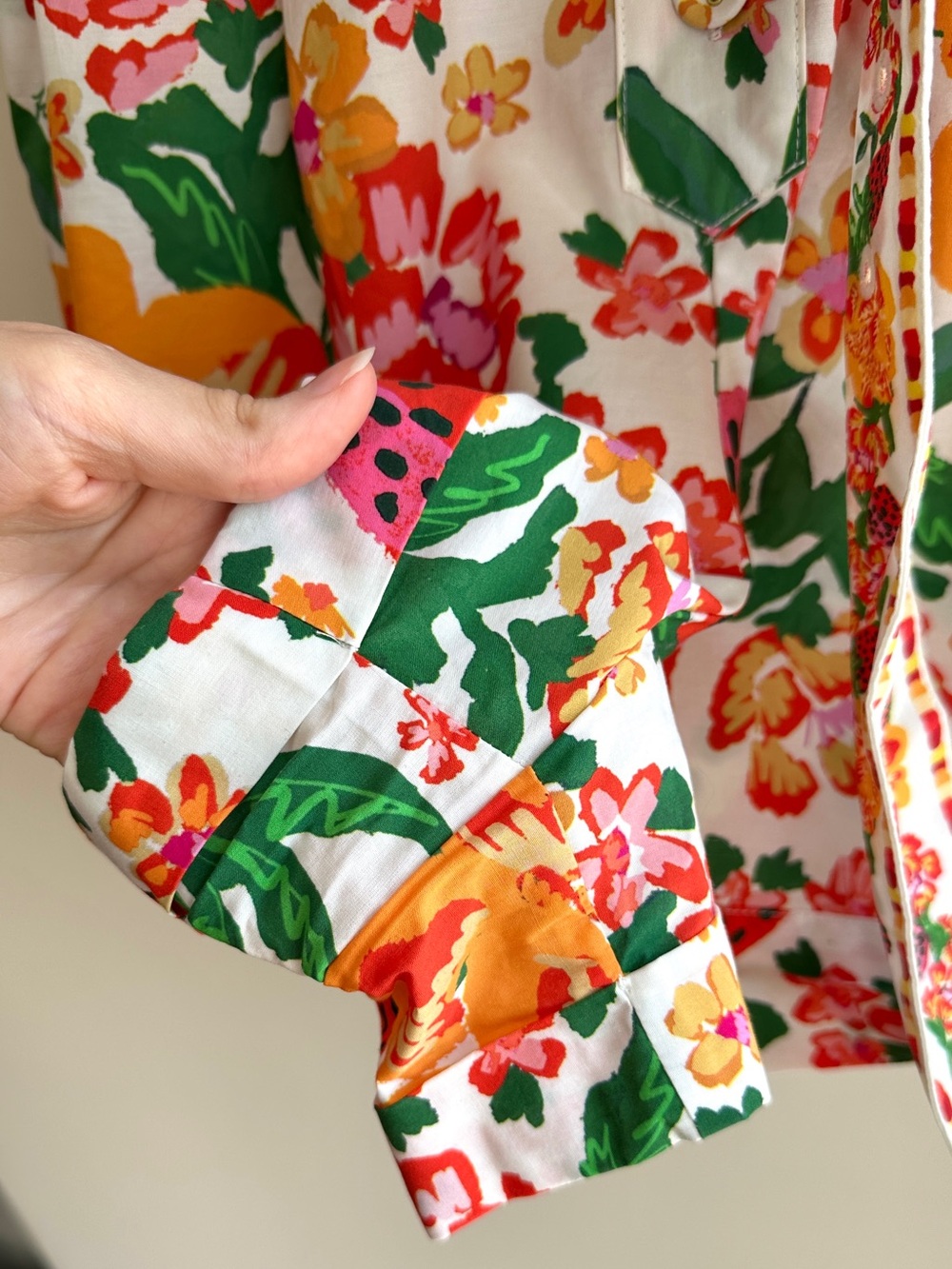 Farm Rio Flowerful Sketch Romper, Size XL, Summer Strawberry Print - Picture 14 of 16